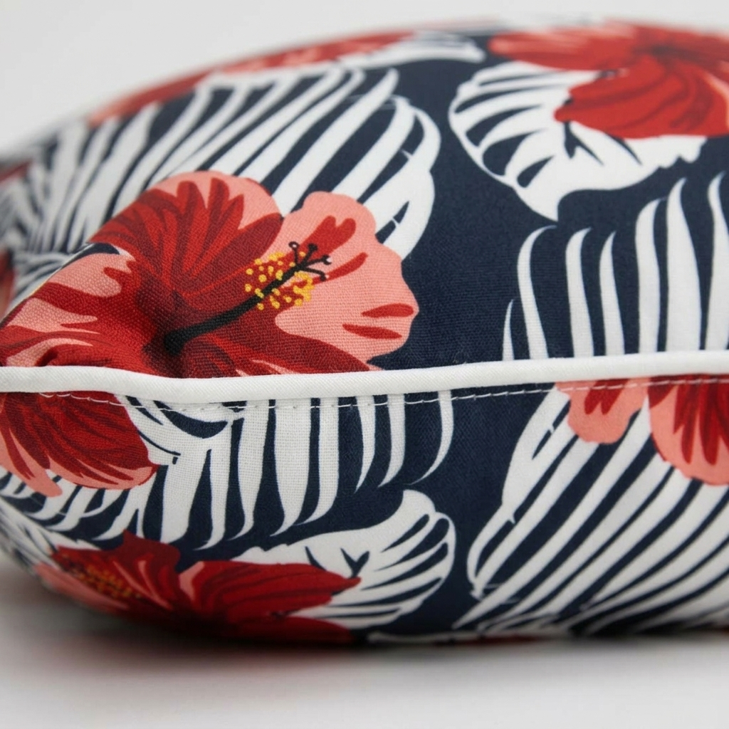 Plumeria Outdoor Cushion 45x45cm — detail close-up