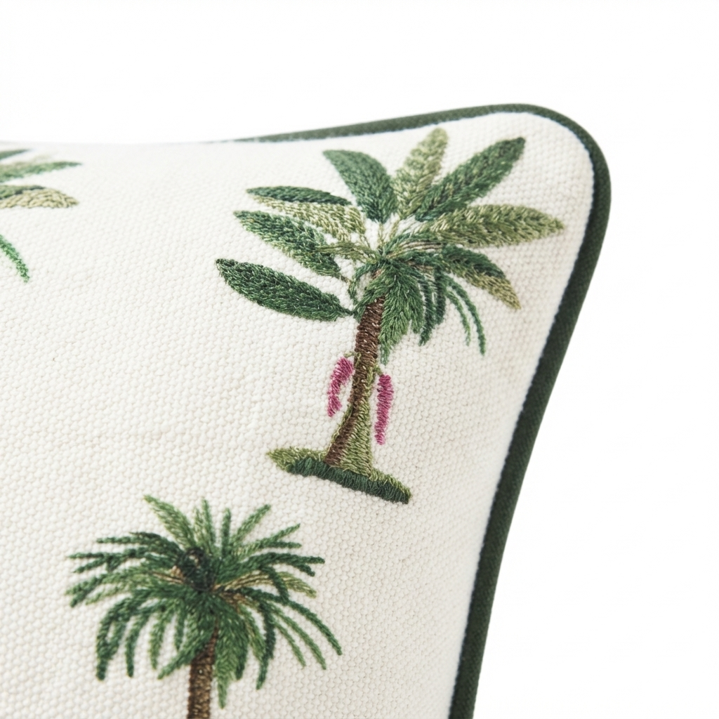 Palmy Raffles - Indoor Cushion (50 x 50) — detail close-up