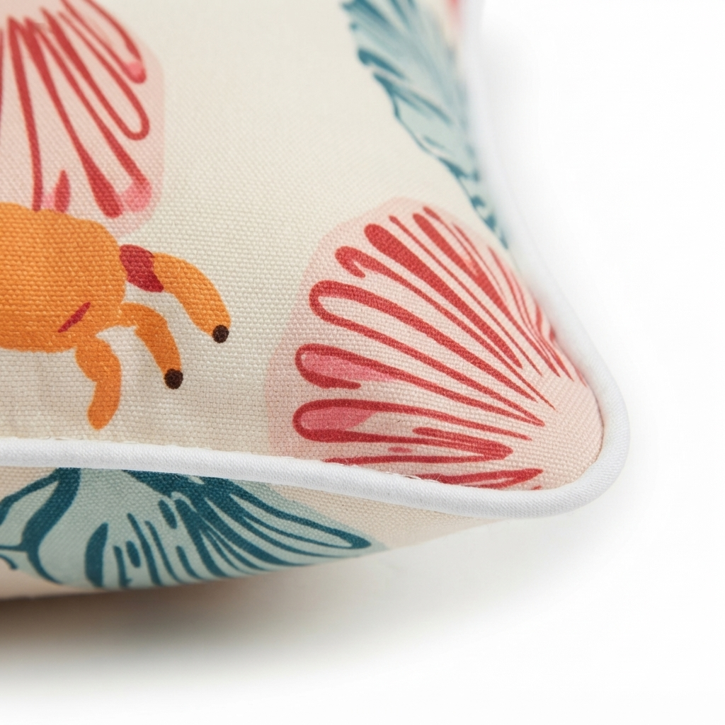 Beachside 45x45 Outdoor Cushion — detail close-up