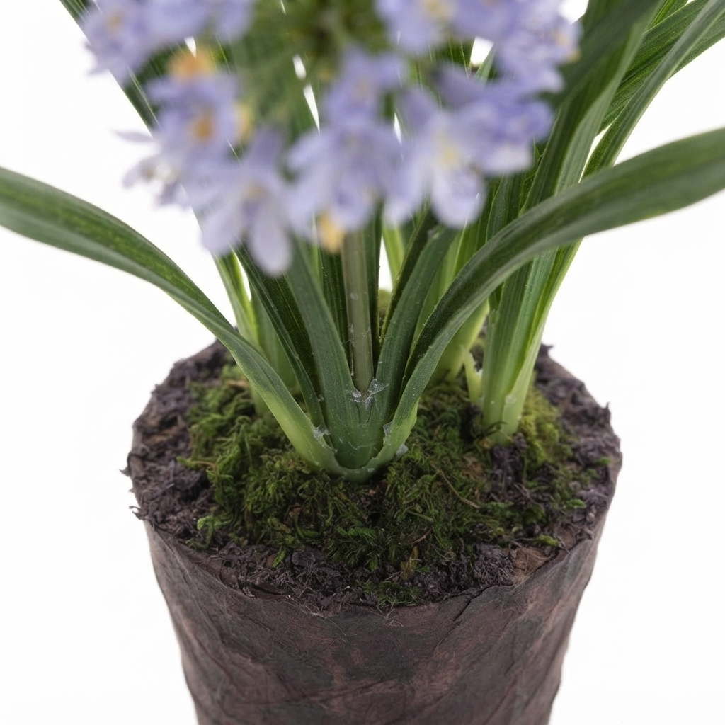 Agapanthus in Paper Pot Lavender - Artificial Plant — detail close-up
