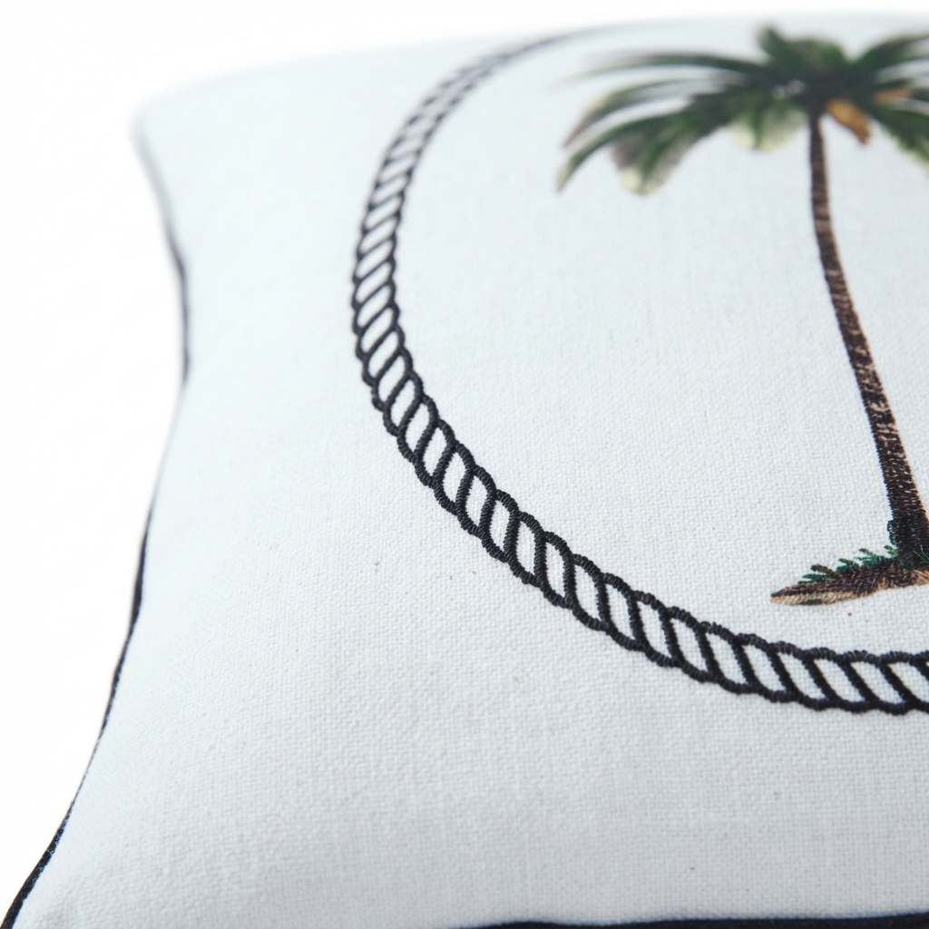 Bahama Palm Royale - Indoor Cushion (50 x 50) — detail close-up