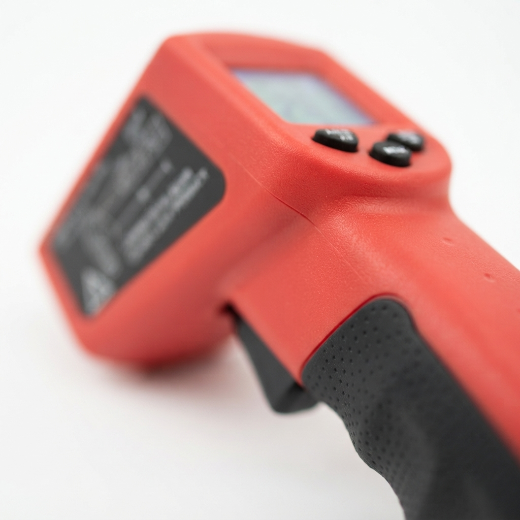 Buschbeck Digital LCD Infrared Thermometer — detail close-up