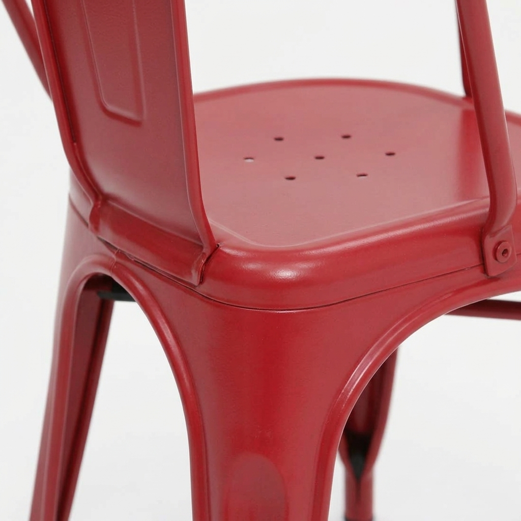 Paris Tolix Chair - Red — detail close-up