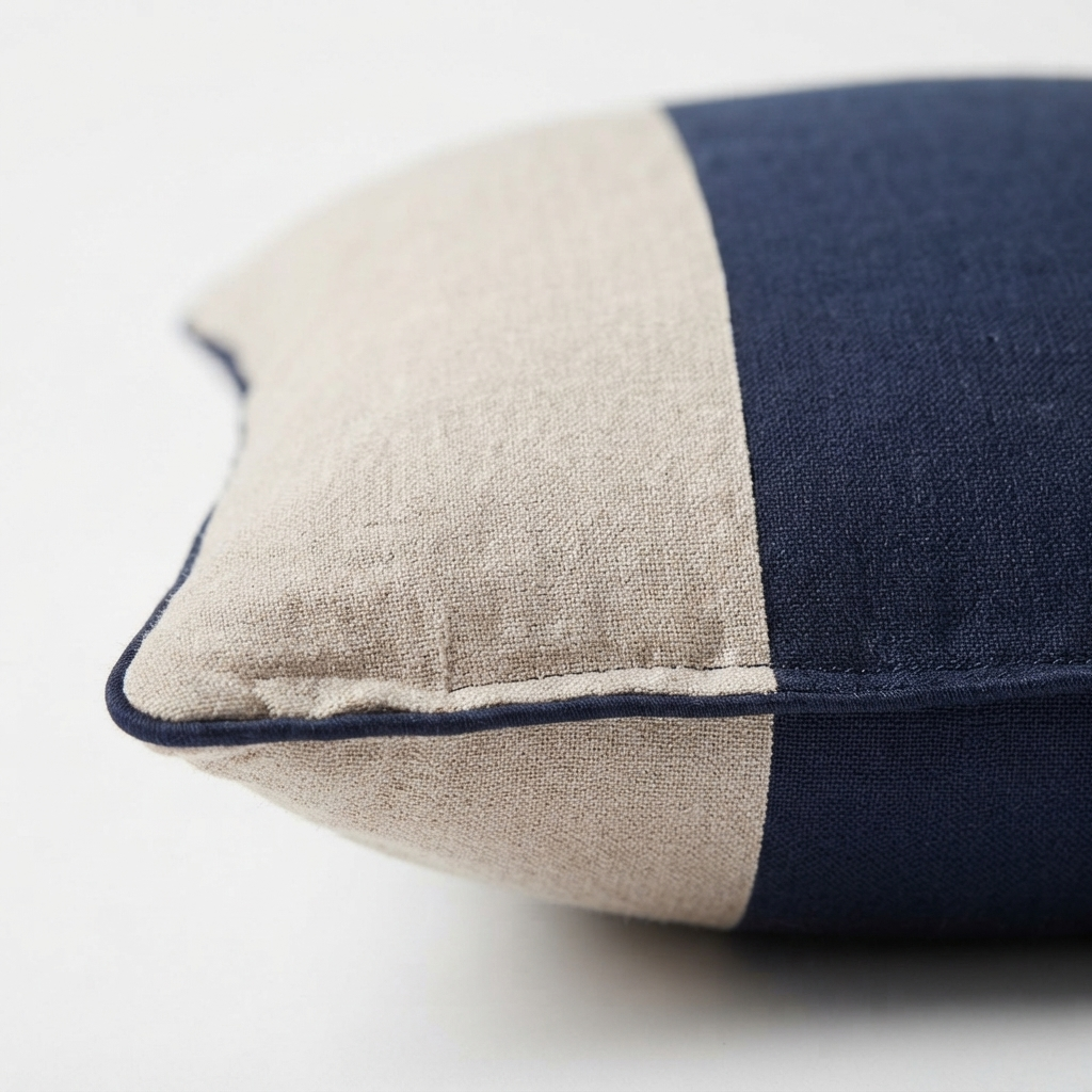 Linen Laguna Stripes - Indoor Cushion (50 x 50) — detail close-up