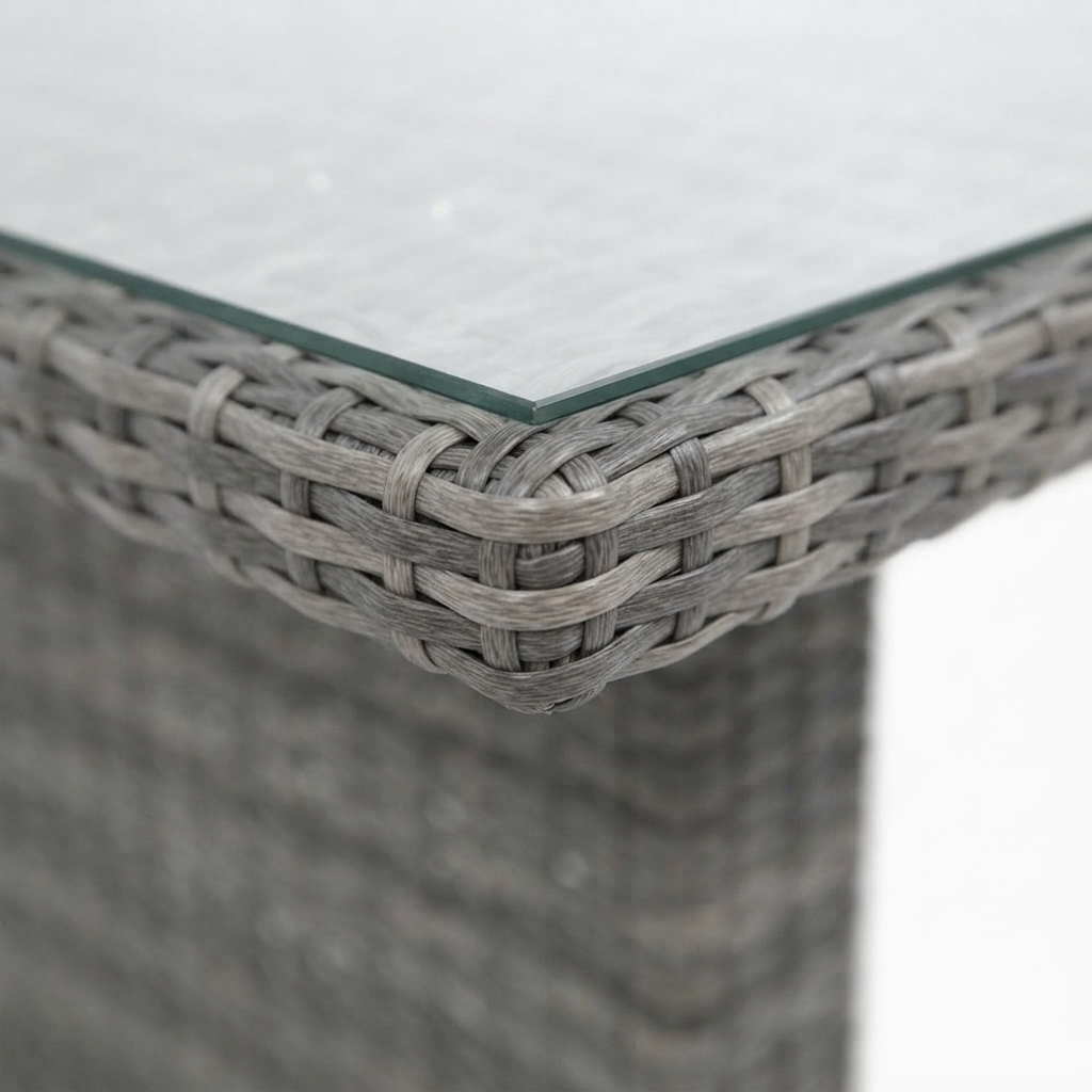 Amani Lounge Dining Table - Grey — detail close-up