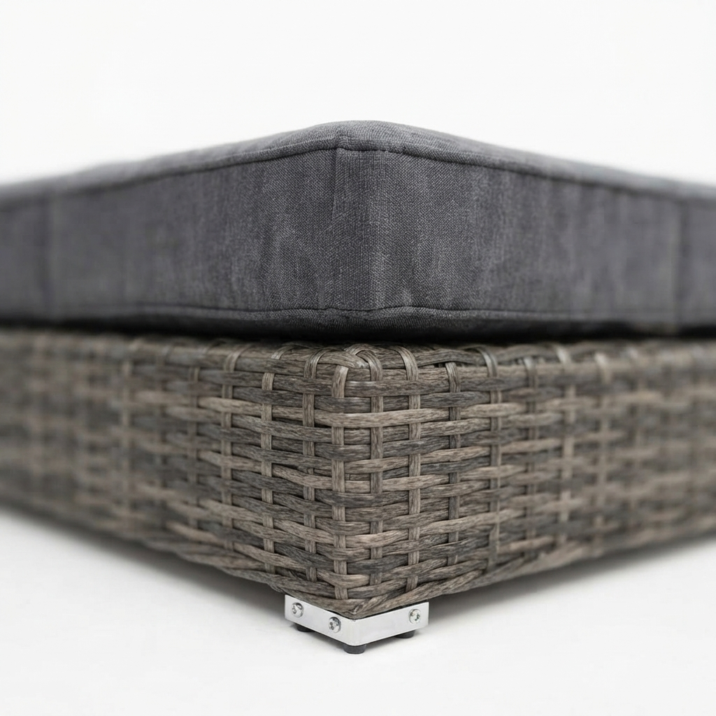 Amani Small Storage Ottoman - Grey Storm — detail close-up