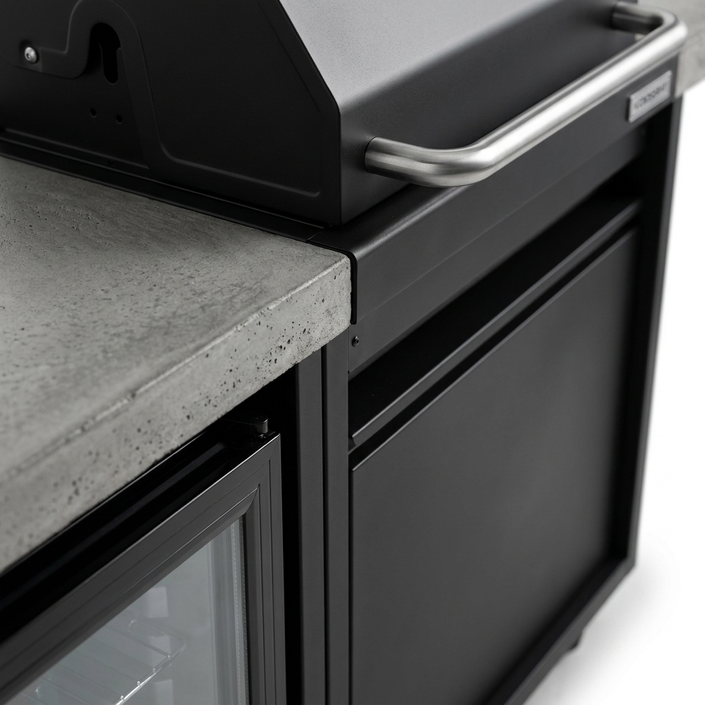 Crossray Xplor Mini Gas BBQ Kitchen GD4XKBLK-1 - Black — detail close-up