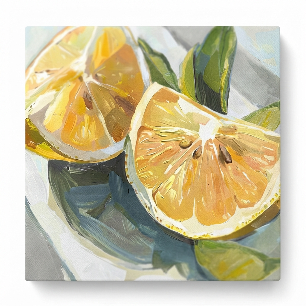 Lemon Slice Wall Art — detail close-up