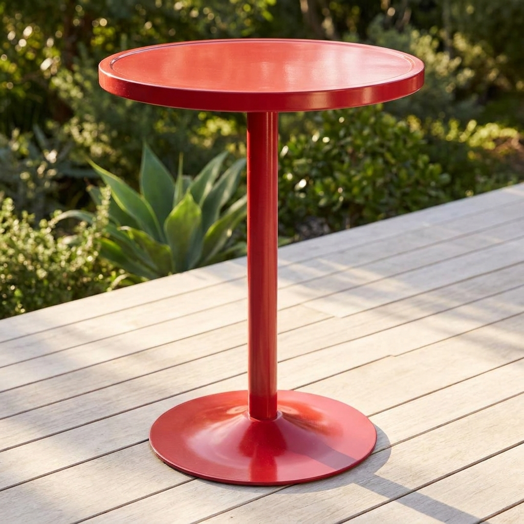 Paris Table - Red — outdoor setting