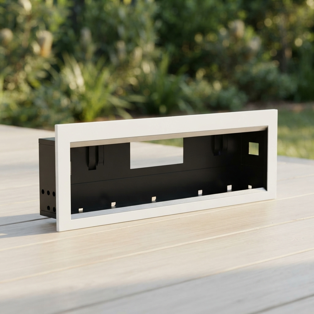 Flush Mount Enclosure for Max 2400W - White — outdoor setting