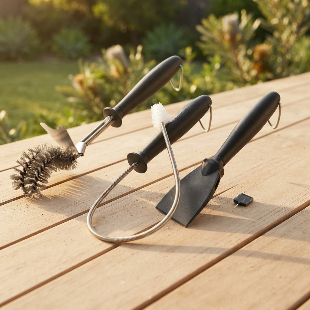 Gas Grill Cleaning Toolset — outdoor setting