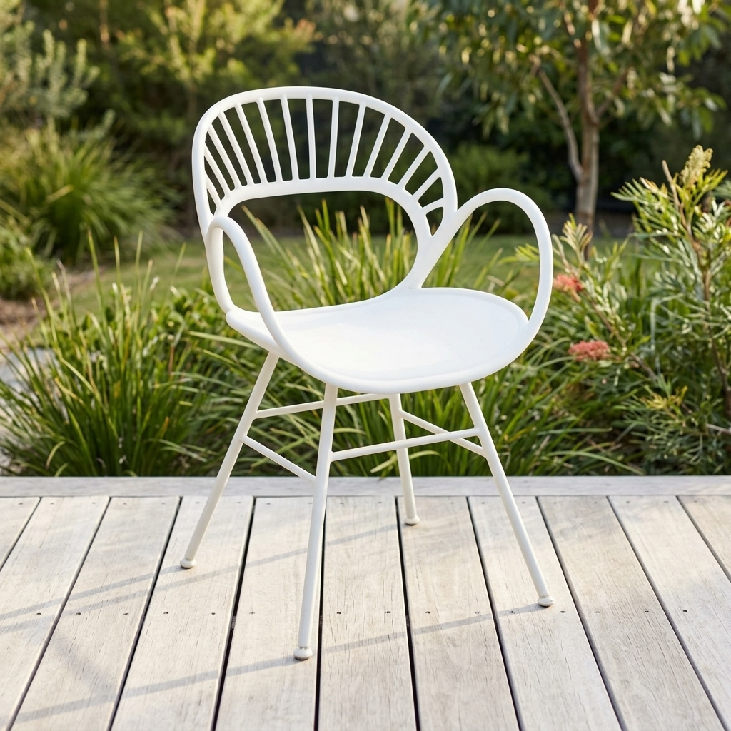 Fantail Dining Chair - White — outdoor setting