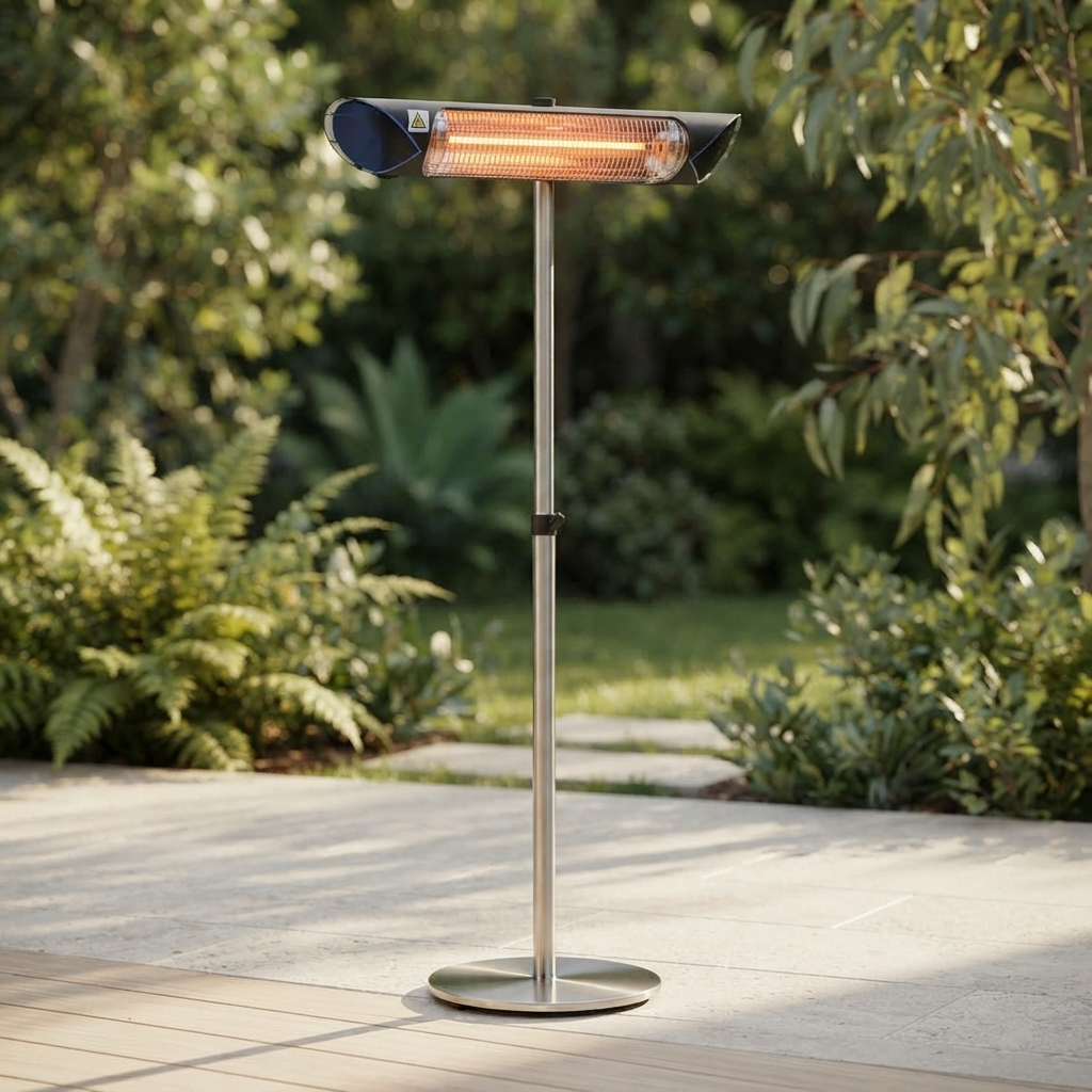 Stand Only for Nano Infra-Red Wall Mount Heater — outdoor setting