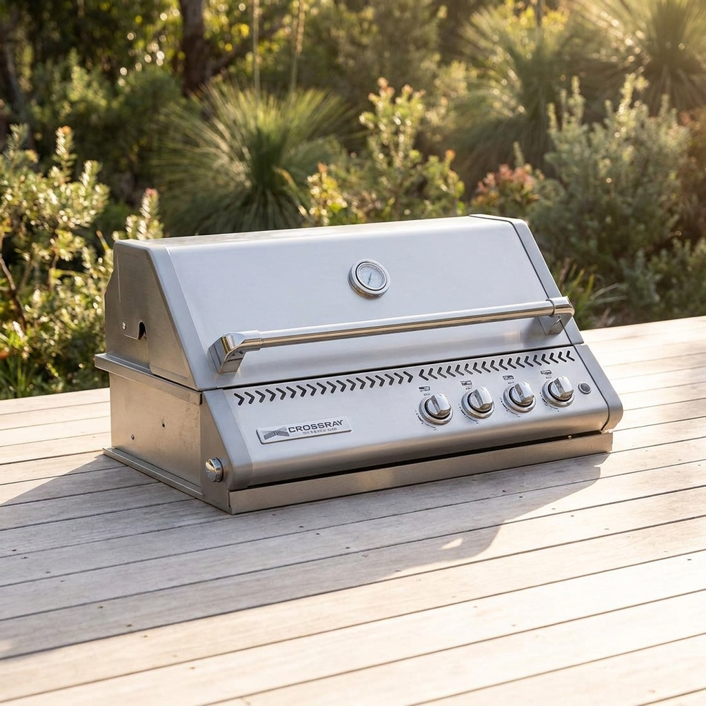 Crossray Xplor 4 Burner Stainless Steel In-Built Barbecue TCX4FL — outdoor setting