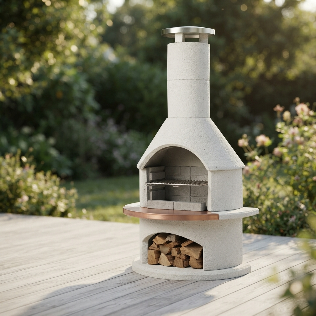Buschbeck Rondo Pizza Pro Package - White — outdoor setting