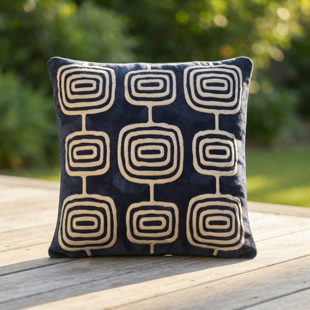 Midnight Mirage - Indoor Cushion (50 x 50) — outdoor setting