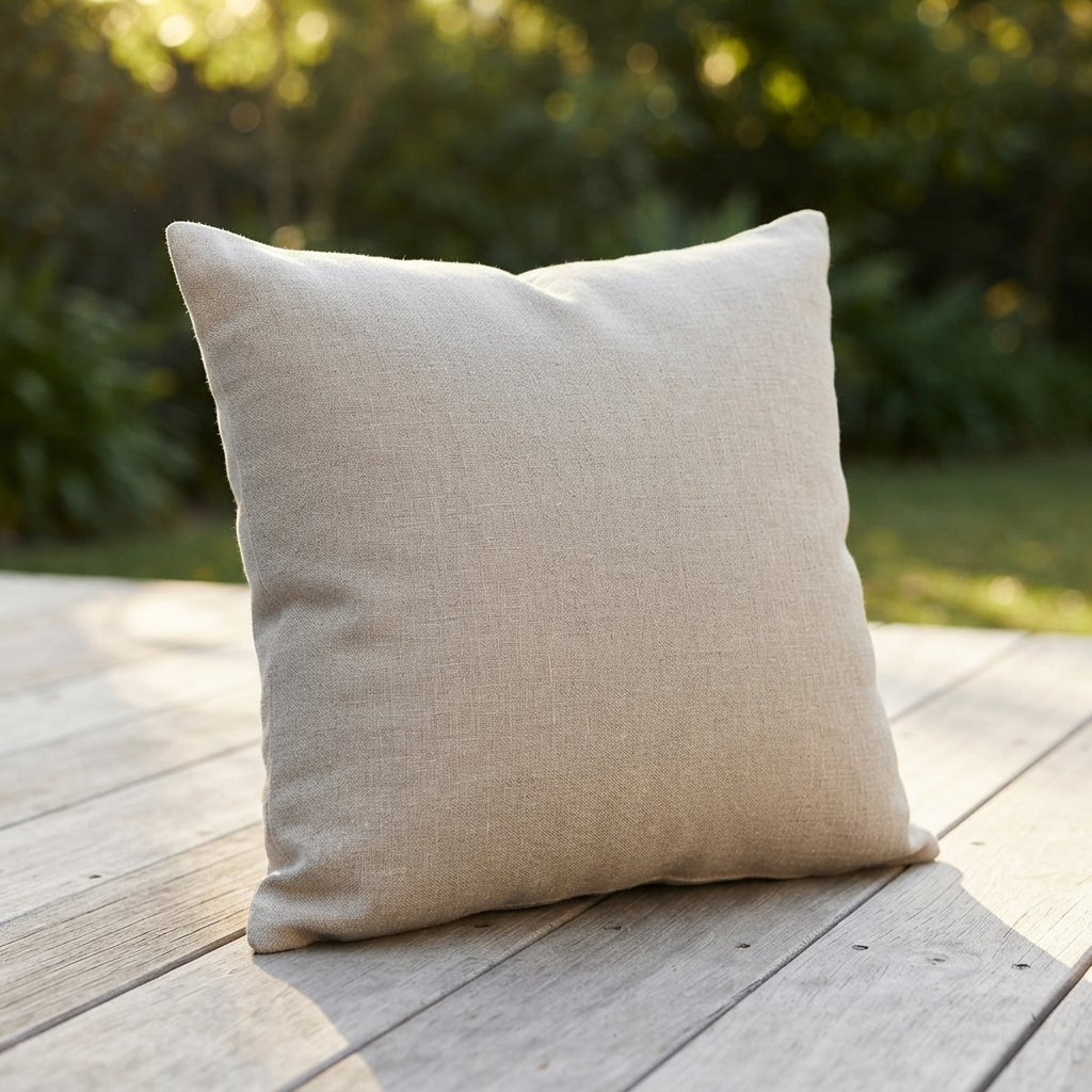 Linen Sand - Indoor Cushion (50 x 50) — outdoor setting
