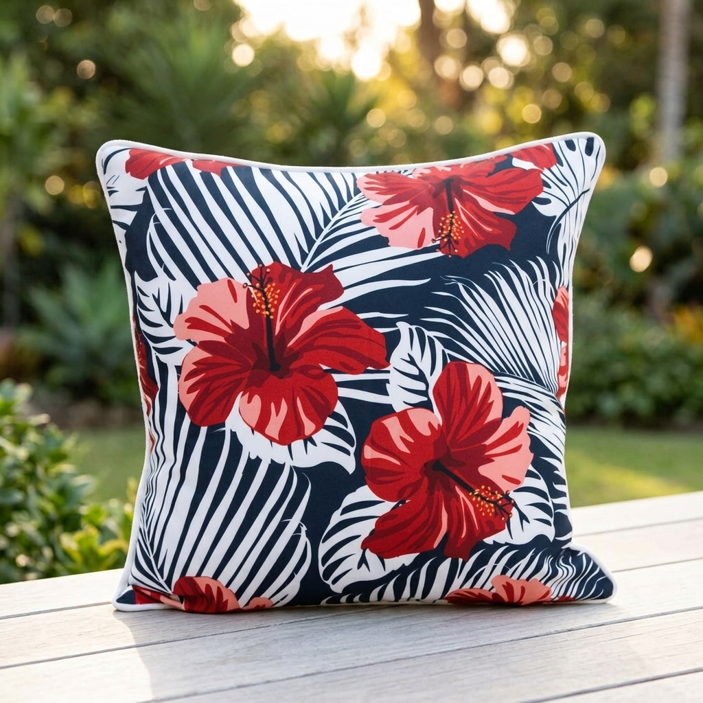 Plumeria Outdoor Cushion 45x45cm — outdoor setting