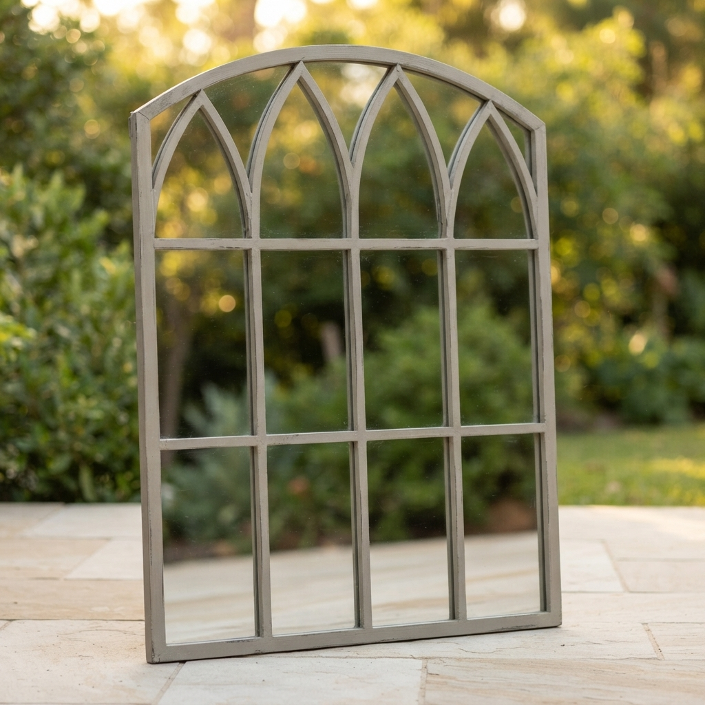 Lavinia Garden Mirror — outdoor setting