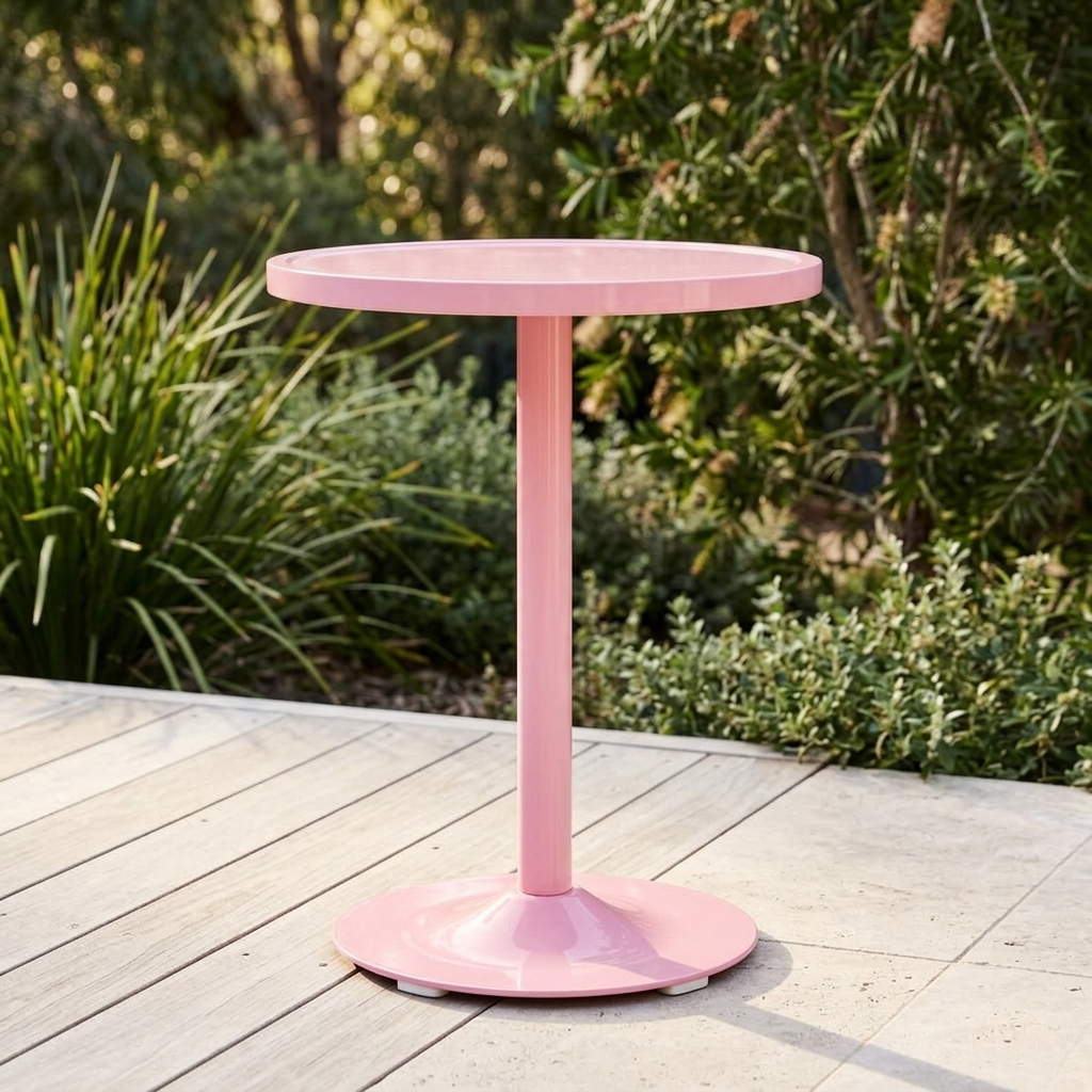 Paris Table - Pink — outdoor setting