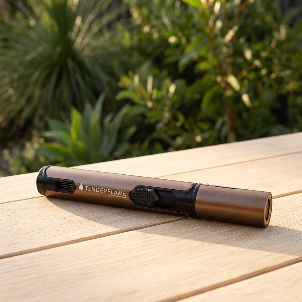 Tenderflame Pen Torch Lighter Bronze — outdoor setting