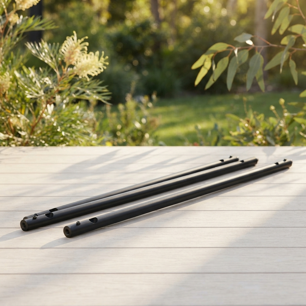 2pc Extension Mount Poles 900mm - Black — outdoor setting
