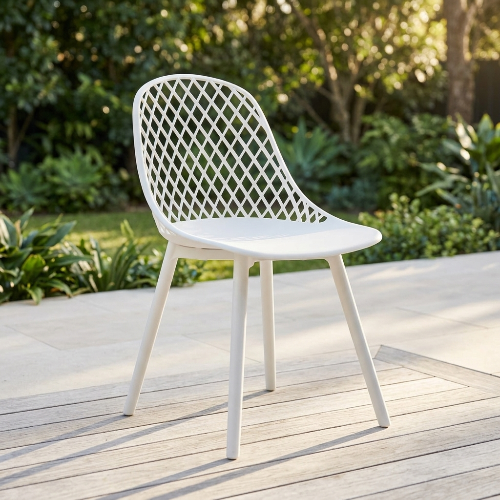Persia Dining Chair - White — outdoor setting