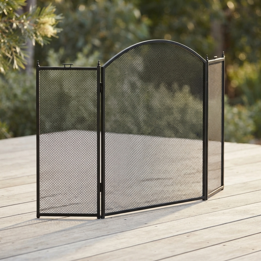 Fire Screen for Woodheaters - Economical — outdoor setting