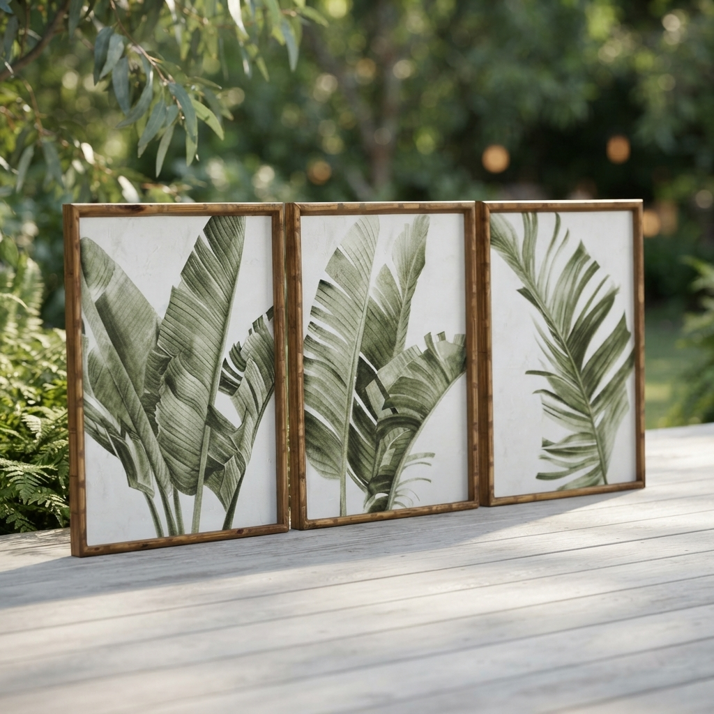 Soloman Frame Glass Print Each 70cm x 50cm — outdoor setting