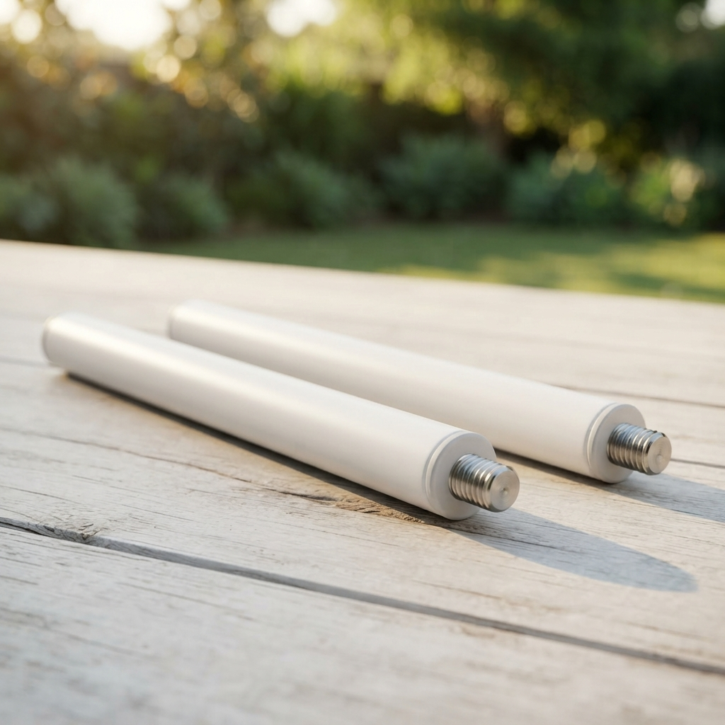 Intense Elegance Extension Poles 300mm - White — outdoor setting