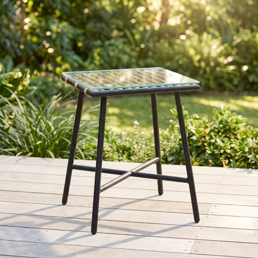Sheldon Side Table — outdoor setting