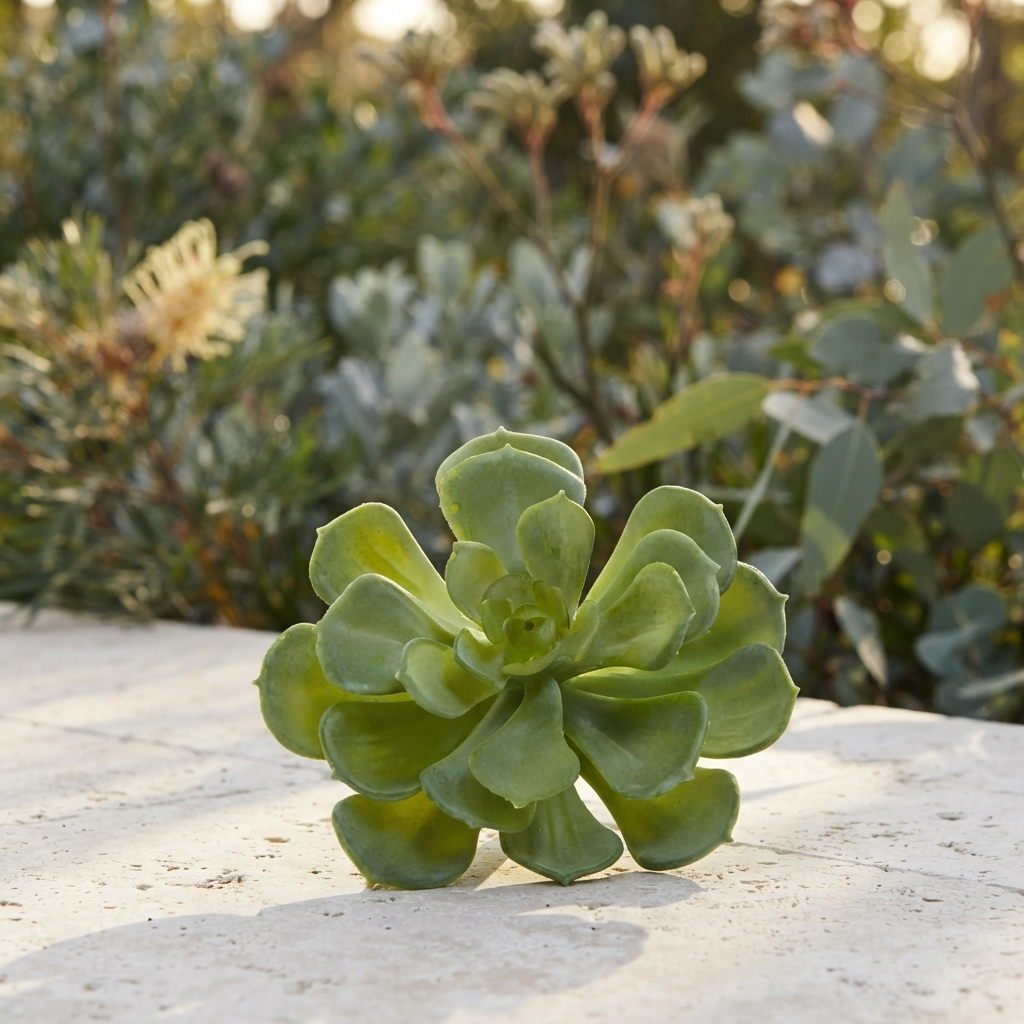 Echeveria 10cm Green — outdoor setting