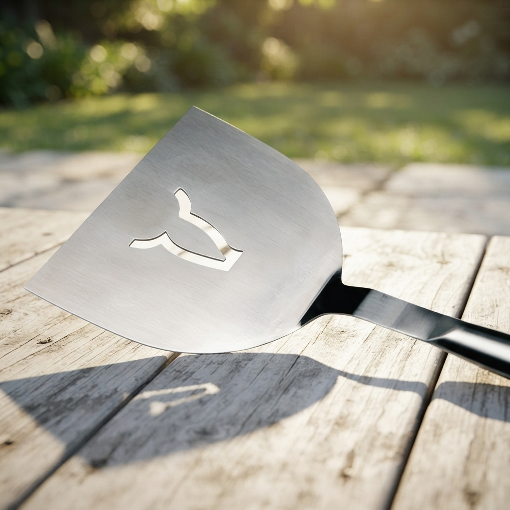 Wide BBQ Spatula — outdoor setting