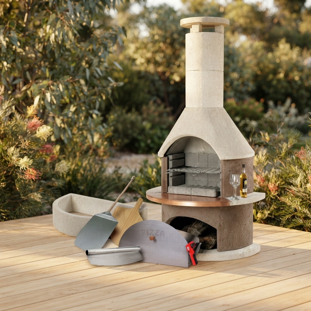 Buschbeck Rondo Pizza Pro Package - Mocha — outdoor setting