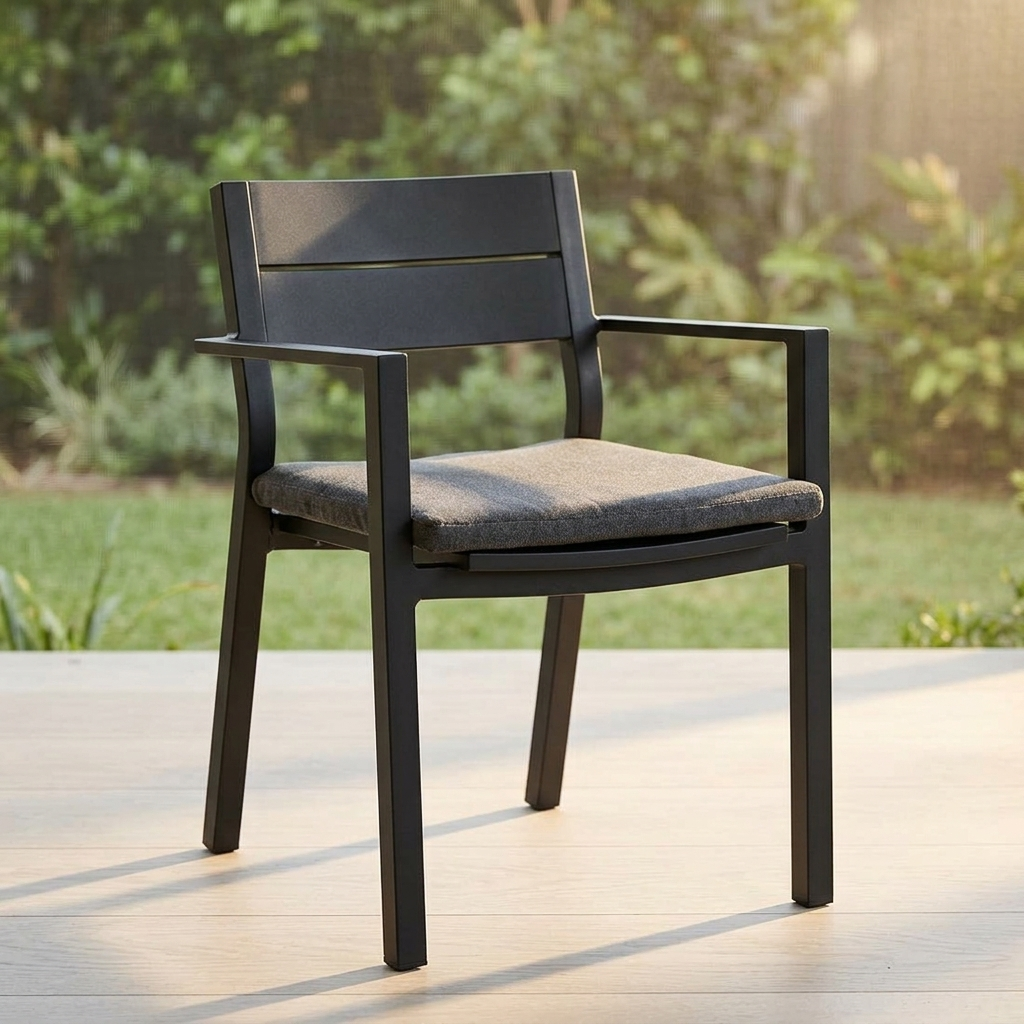 Dallas Dining Chair - Black — outdoor setting