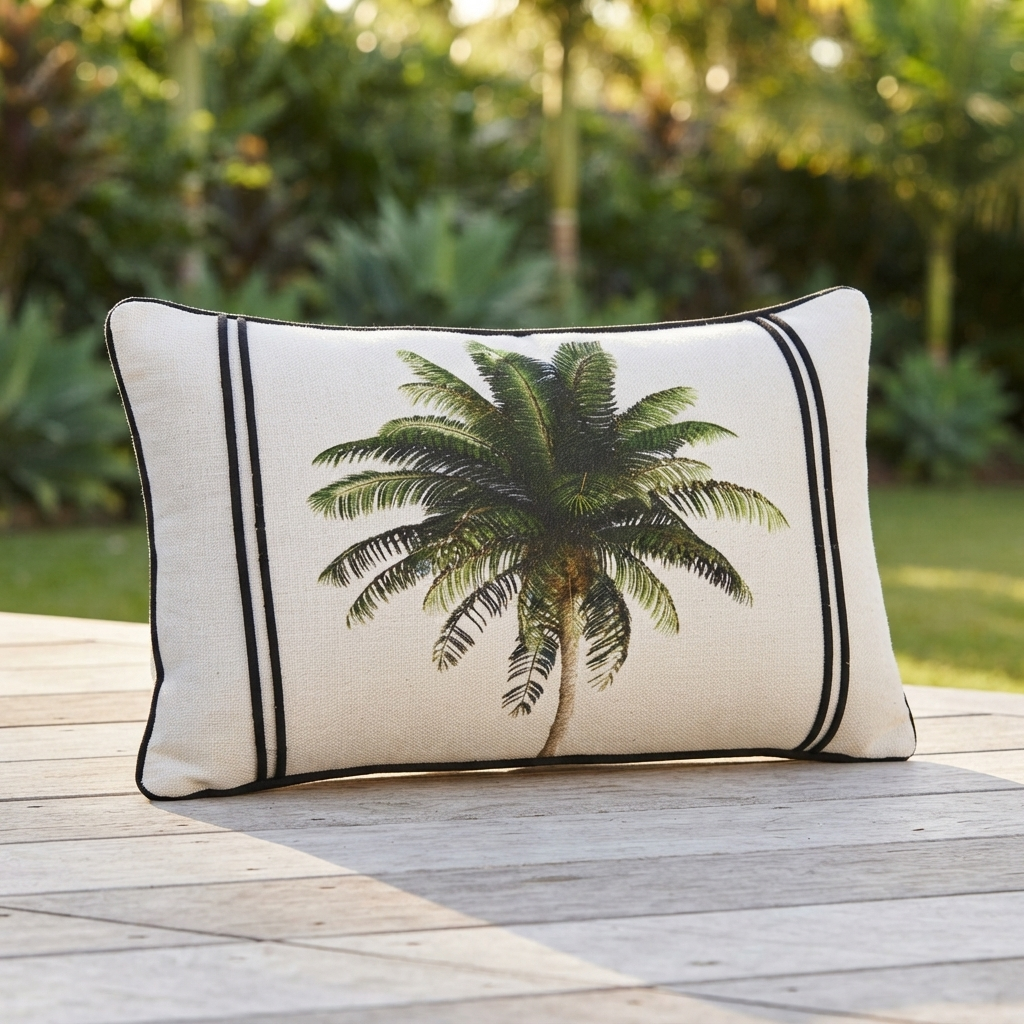 Bahama Palm - Indoor Cushion (30 x 50) — outdoor setting