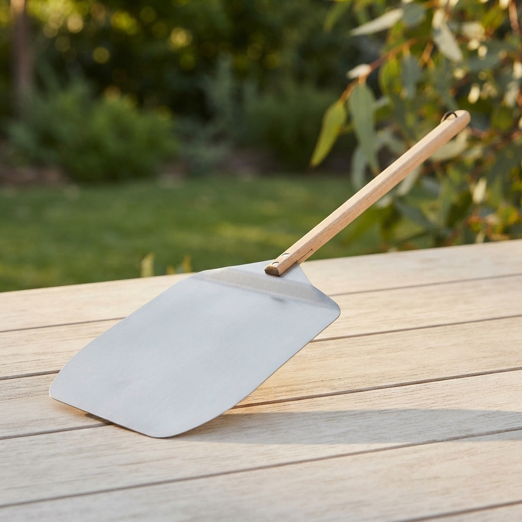 Buschbeck Long Handle Pizza Spatula — outdoor setting
