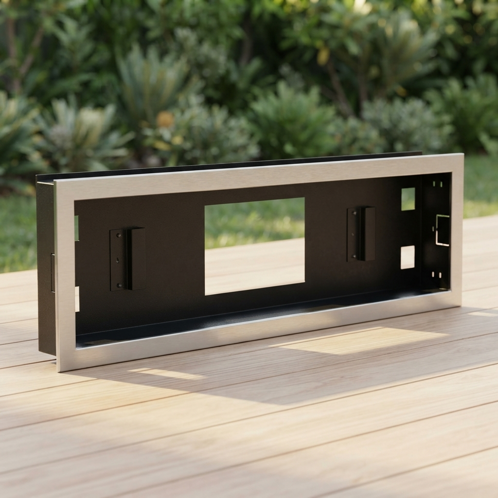 Flush Mount Enclosure for Max 3200W - White — outdoor setting