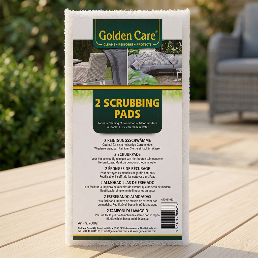 Golden Care Scrubbing Pad - White — outdoor setting