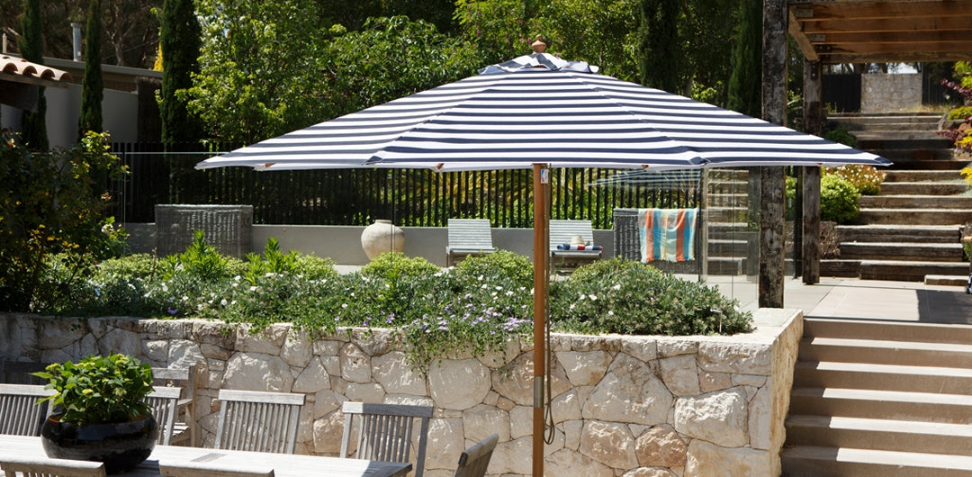 Billy Fresh 3m Bamboo St Tropez Umbrella - Navy