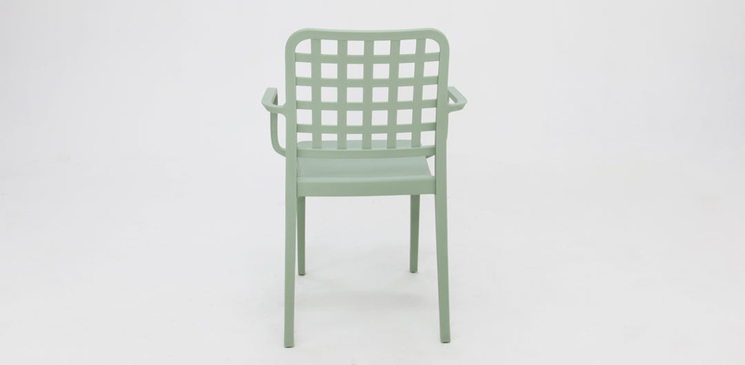Frankie Resin Dining Armchair - Green