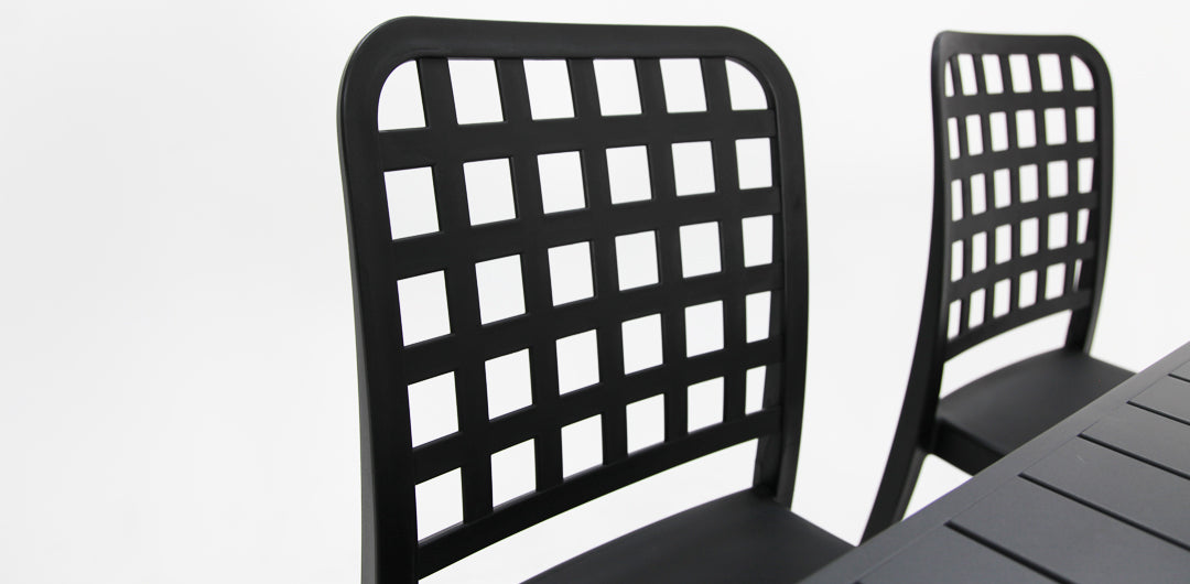 Frankie Remix 7pc Bar Set Armless - Black