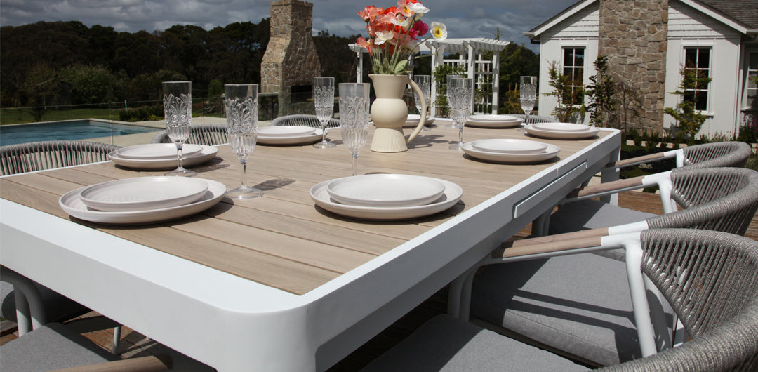 Octavia 11pc Extendable Dining Setting - White