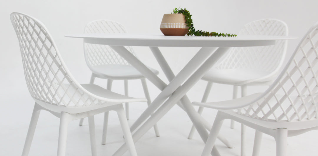 Persia Round 5pc Dining Setting - White