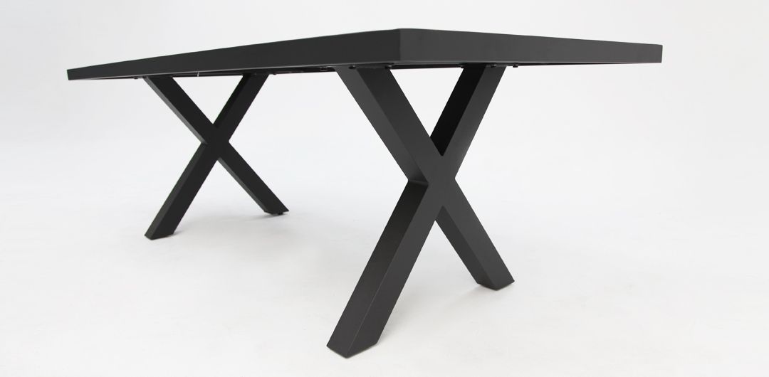 Ravenne Frankie 9pc Dining Setting with 2 x Armchairs - Black