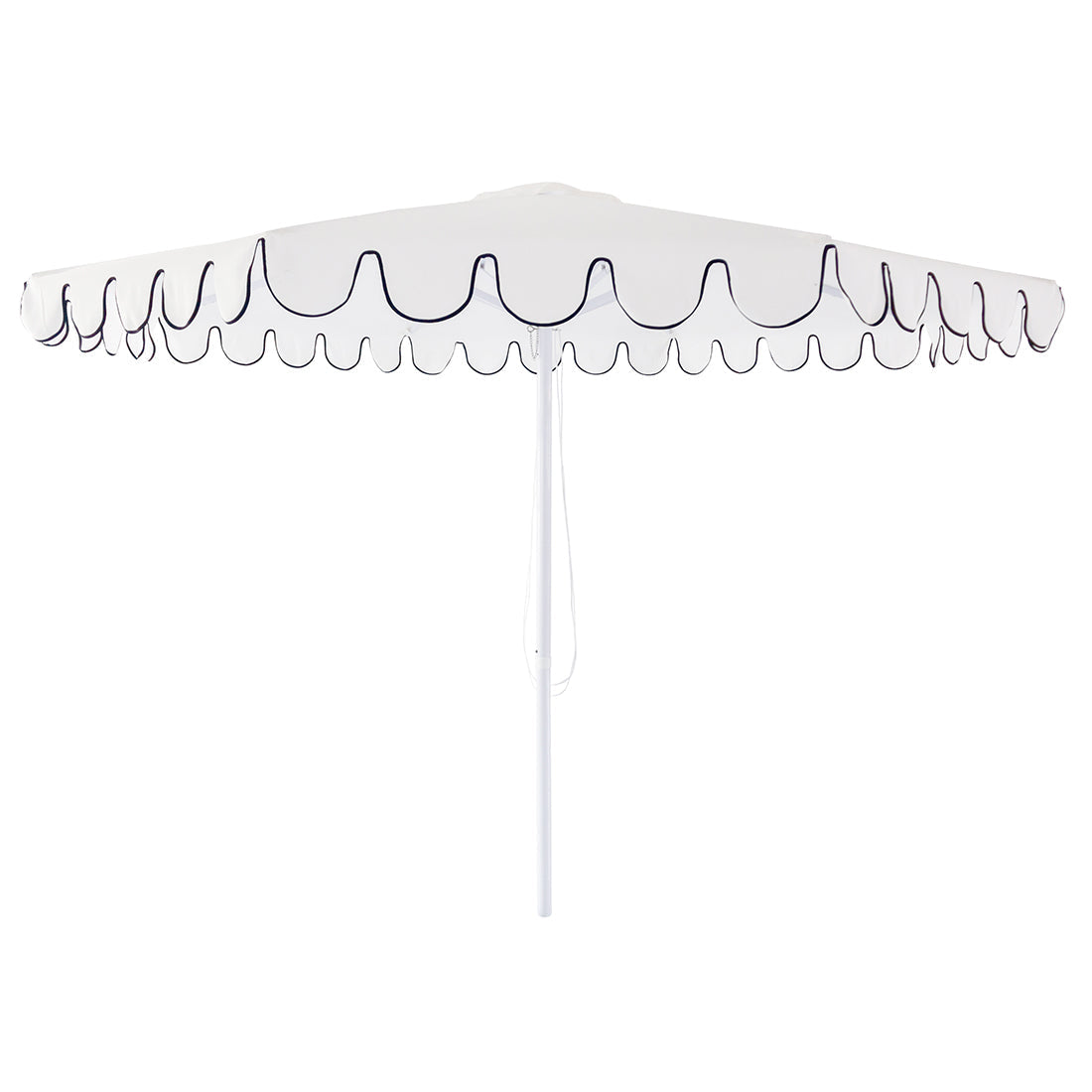 Billy Fresh 3m Palermo Aluminium Umbrella - White with Black Trim