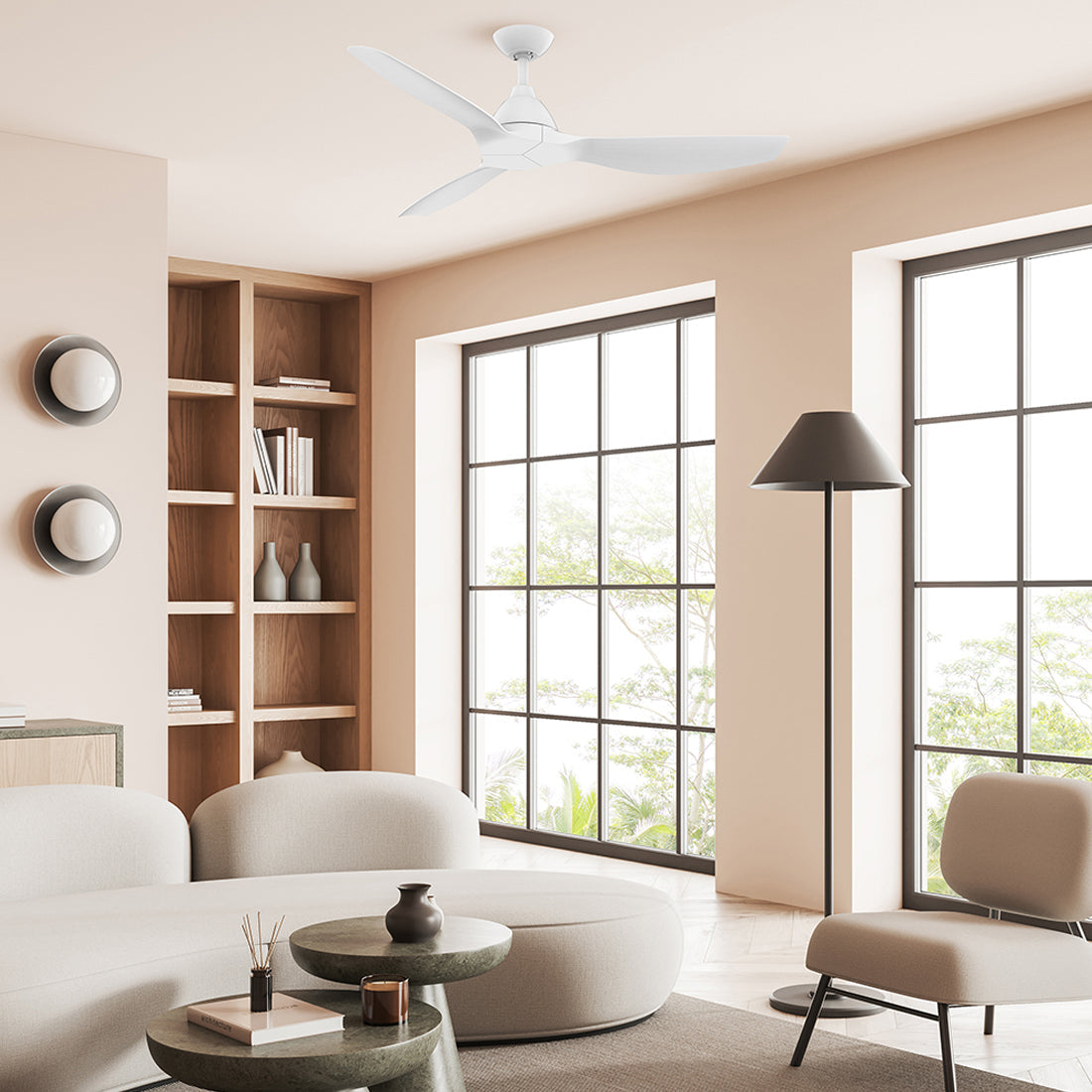 Aeroflow Elevind 132cm 52inch DC Ceiling Fan - White