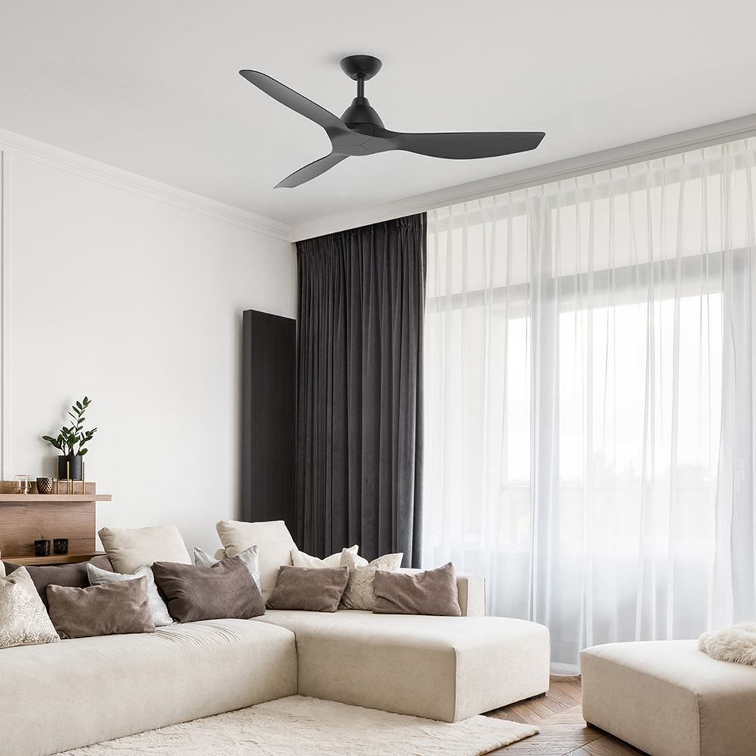 Aeroflow Elevind 132cm 52inch DC Ceiling Fan - Black