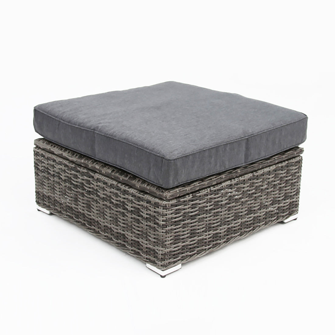 Amani Large Storage Ottoman - Grey Storm