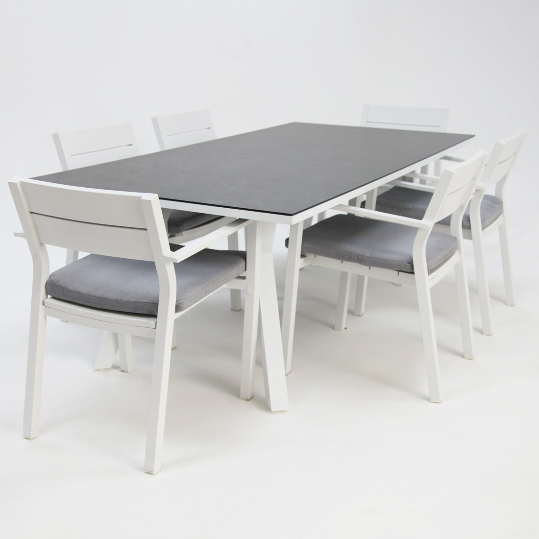 Athena Dallas 7pc Dining Setting - White